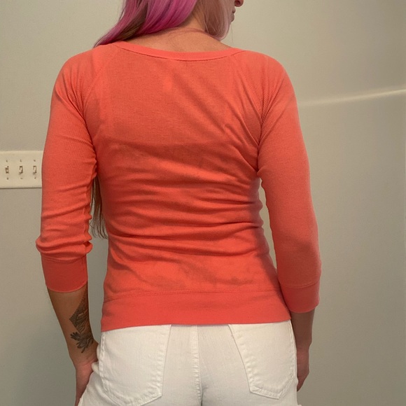 Peach sweater with matching spaghetti strap flower print shirt - Picture 5 of 10